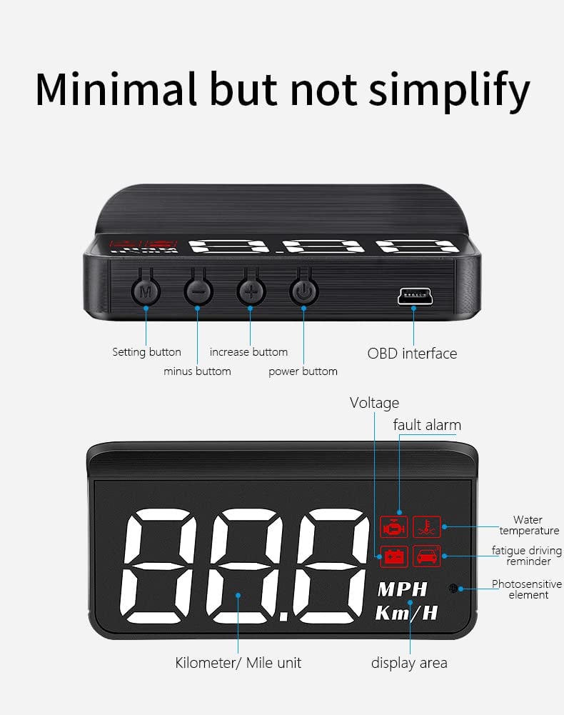 ⏳2025 New-Save 50%🔥Car HUD Speedometer Display Windshield Projector🚗