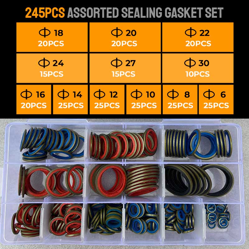 Assorted Sealing Gasket Set--Essential Kit for Maintenance Workers🛠️