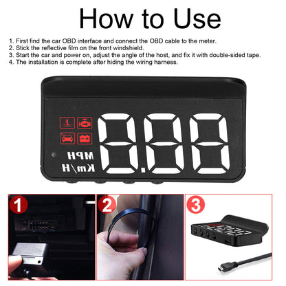 ⏳2025 New-Save 50%🔥Car HUD Speedometer Display Windshield Projector🚗