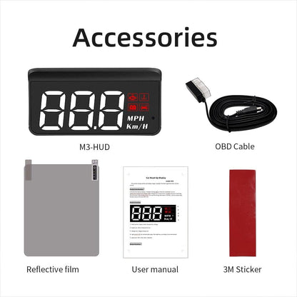 ⏳2025 New-Save 50%🔥Car HUD Speedometer Display Windshield Projector🚗