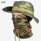 2-in-1 camouflage vissershoed en masker nek wrap