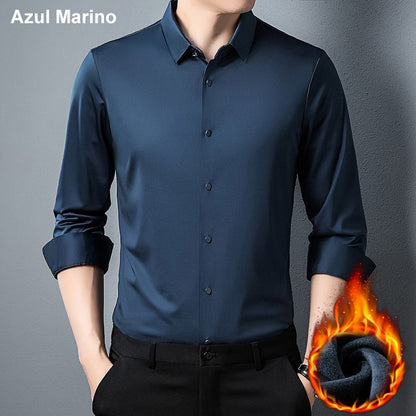 CAMISA ANTIARRUGAS CLÁSICA DE LUJO PARA HOMBRE 2024