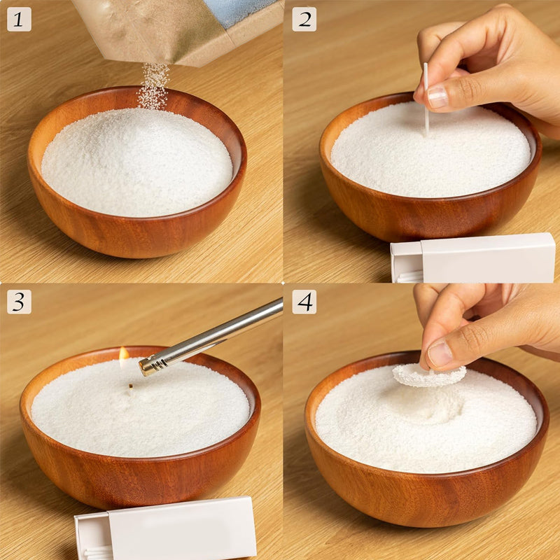 Special Multi-Color DIY Granulated Candle with 10PCS Wicks