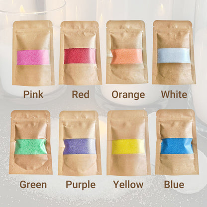 Special Multi-Color DIY Granulated Candle with 10PCS Wicks