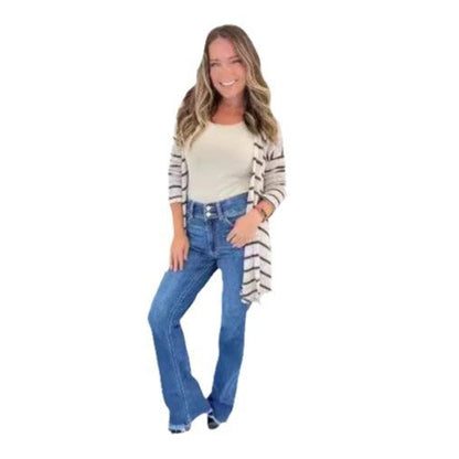 🍁 Women’s Casual High Waist Jeans with Pockets