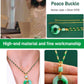 Valentine's Day Gift-Hetian Jade Blessing and Safety Button