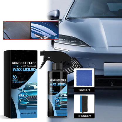 Gentle Effective Car Cleaning Spray with Sponge & Cloth