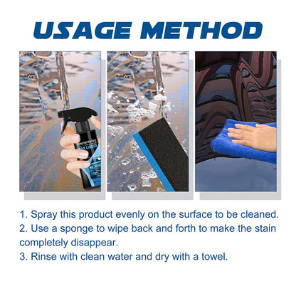 Gentle Effective Car Cleaning Spray with Sponge & Cloth