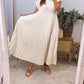Sleeveless Pleated Simple Solid Color Dress