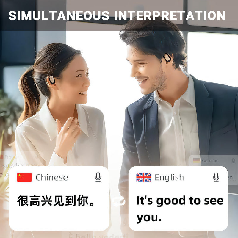 Wireless AI Language Translator Earbuds