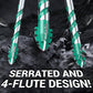 Greene® 4PCS Premium 4-Flute Serrated Edge Drill Bit Set