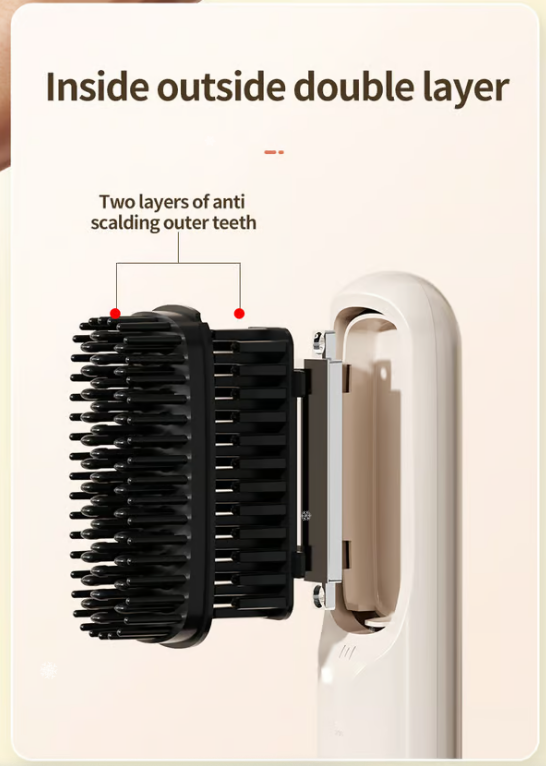 🔥Kerst 50% korting🎄USB Snoerloze Negatieve Ion Hair Straightening Kam🎄Koop er 2 Gratis Verzending