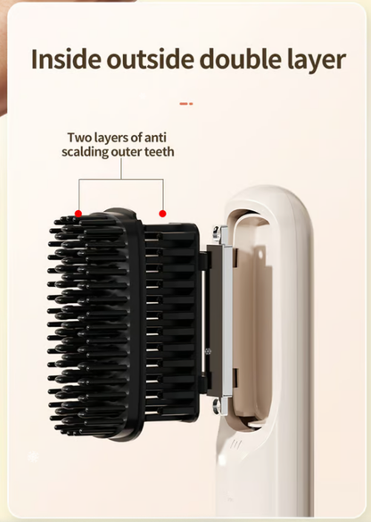 🔥Kerst 50% korting🎄USB Snoerloze Negatieve Ion Hair Straightening Kam🎄Koop er 2 Gratis Verzending
