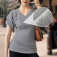 Dolman V-Neck Cinched Waist Blouse