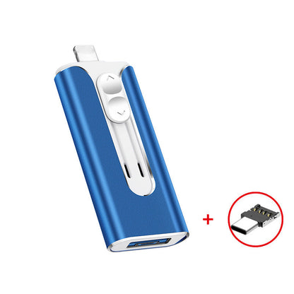 64GB Micro USB + MFi Certified Lightning + 8 Pin + USB 3.0 ⚡4 in1 Flash Drive for iPhone/iPad/Android/PC⚡