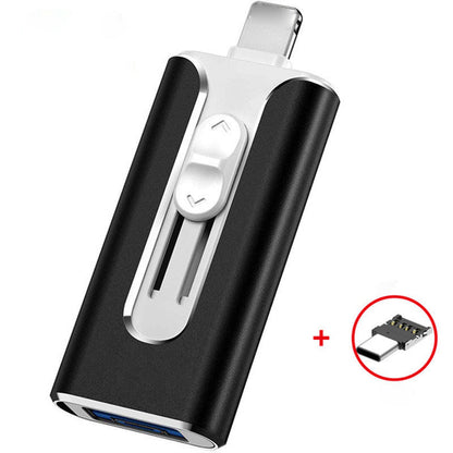 64GB Micro USB + MFi Certified Lightning + 8 Pin + USB 3.0 ⚡4 in1 Flash Drive for iPhone/iPad/Android/PC⚡