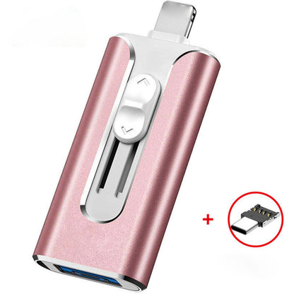 64GB Micro USB + MFi Certified Lightning + 8 Pin + USB 3.0 ⚡4 in1 Flash Drive for iPhone/iPad/Android/PC⚡